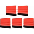 thumbnail image 1 of HARFINGTON 5pcs Vinyl Squeegee, Felt Edge Wrap Decal Squeegee Tool, 4-Inch Car Vinyl Film Scraper for Car Wrap, Sign Making, Window, Red, Rectangle, 1 of 7