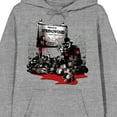 thumbnail image 2 of Freddy Vs. Jason Springwood Art Long Sleeve Gray Heather Women's Hooded Sweatshirt-3XL, 2 of 7