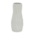 thumbnail image 6 of DecMode 16" Geometric White Ceramic Vase, 6 of 7