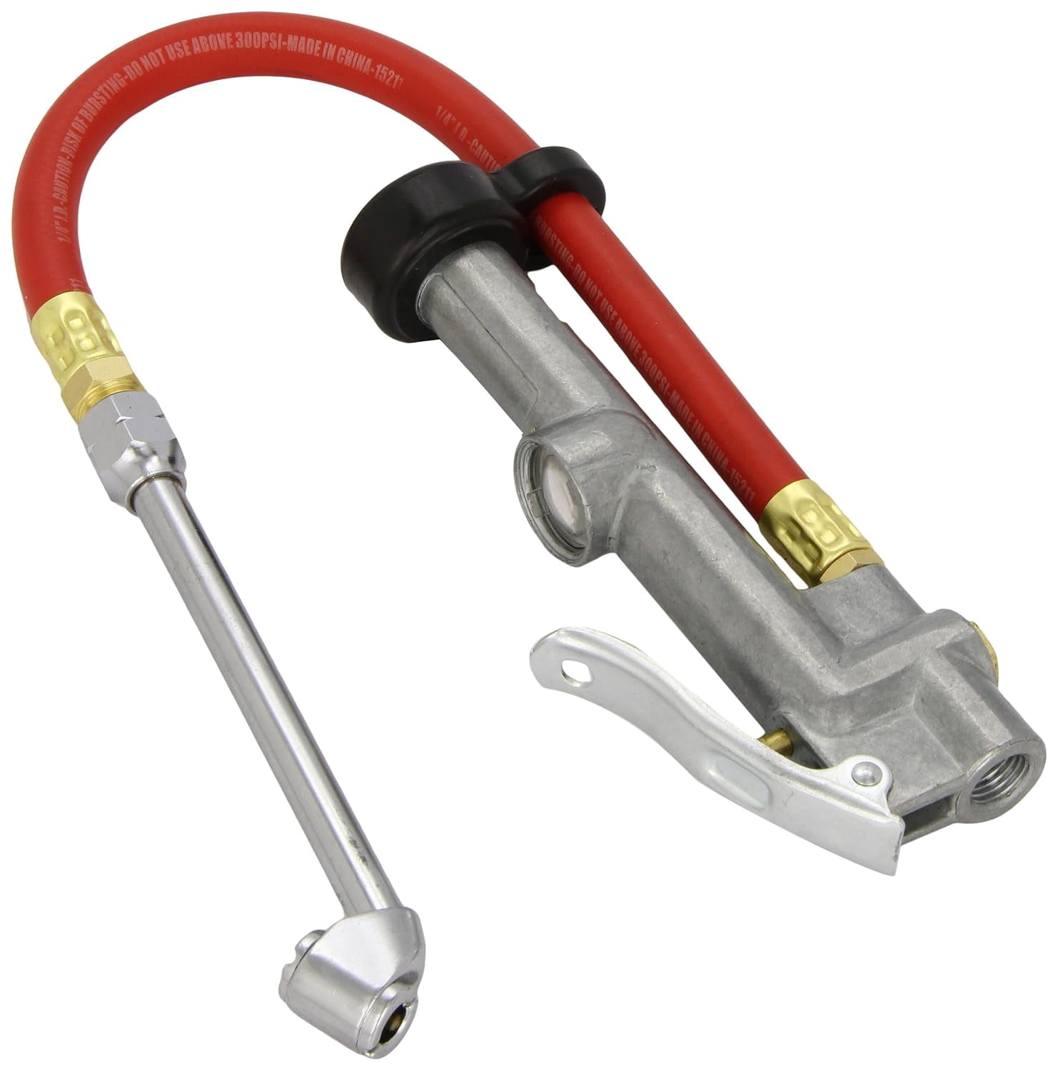 Tru-Flate 17-850 10-20 PSI Deluxe Inflator Gauge with 12 Hose and Dual Foot Chuck