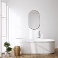 thumbnail image 5 of Ispra 36" Oval Bathroom/Vanity Brushed Gold Aluminum Framed Wall Mirror, 5 of 7