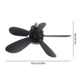 thumbnail image 2 of Ventilador Techo Con Encierro Ligero Ventilador Ruido para Comedor (redondo Negro), 2 of 8