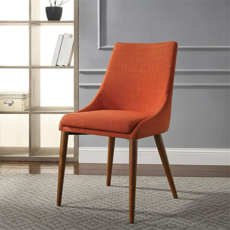 Contemporary orange outlet dining chairs