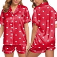 thumbnail image 2 of HNMKIU Pyjamas Womens Pajamas Set Two Piece Pj Sets Sleepwear Loungewear Button Down Pj Sets, 2 of 4