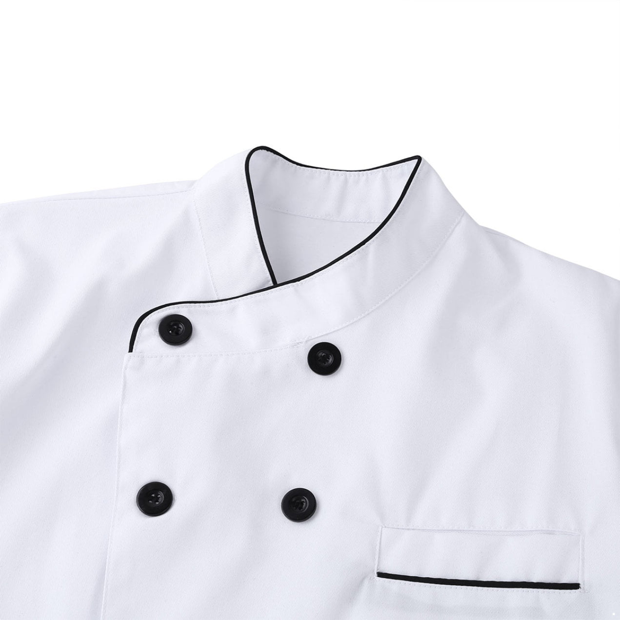 iEFiEL Chef Coat Jacket Men Women Kitchen Short Sleeve Cooker Work Restaurant Uniform 