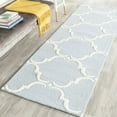 thumbnail image 3 of SAFAVIEH Cambridge Hamilton Geometric Wool Area Rug, Blue/Ivory, 6' x 9', 3 of 10