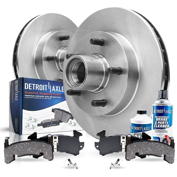 Detroit Axle - Front Brake Kit for 2WD Chevy S10 Blazer GMC Sonoma Jimmy Isuzu Hombre 4-Wheel ABS Brake Rotors Ceramic Brakes Pads Replacement