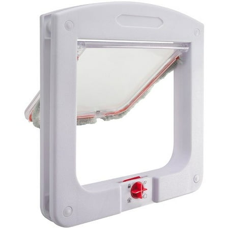 Dog Cat Flap Doors with 4 Way Lock for Pets Entry & Exit - Durable Model by Paws & (Best Dog Door For Cold Climate)