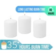 thumbnail image 3 of Stonebriar 3 Pack Tall 3 x 3 Inch 18 Hour Long Burning Unscented White Wax Pillar Candles, 3 of 8
