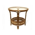 thumbnail image 5 of Wickerix Set of 2 Bali Lounge Swivel Rocking Chairs with Cream Cushion and Pelangi Round Coffee Table Natural Rattan Wicker Handmade, Colonial, 5 of 6