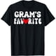 thumbnail image 1 of Gram's Favorite divertida Grandparent Grandchild vintage Humor Camiseta | Camiseta casual de algodón, 1 of 7