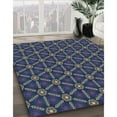thumbnail image 3 of Ahgly Company Machine Washable Indoor Round Transitional Blue Area Rugs, 4' Round, 3 of 7
