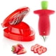 thumbnail image 1 of (2 uds) Juego de rebanador de frutas descascarador de fresas, descascarador de hojas de tallo de baya, removedor de gemas, herramienta para pelar frutas, utensilios de cocina Corer, 1 of 5