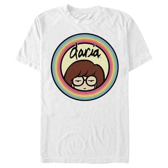Men's Daria Rainbow Stripes Logo Graphic T-Shirt