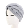 thumbnail image 1 of Turbante de estilo étnico, gorro cruzado de algodón de imitación, gorro de quimioterapia, gorro envolvente, 1 of 6