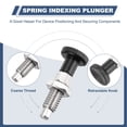 thumbnail image 3 of Uxcell Push Fit Ball Nose Spring Plunger for Industrial Equipment and Applications M8x1.25 1, 3 of 6
