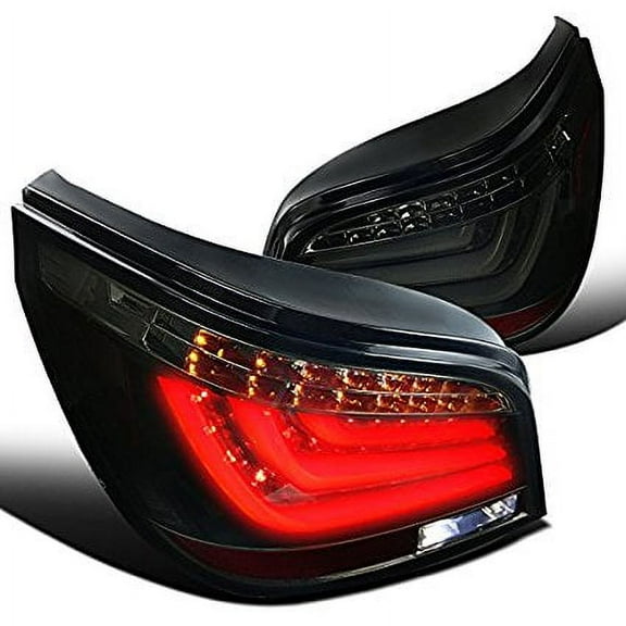 BMW E60 5-Series 525i 530i 4Dr Glossy Black / Smoke LED Rear Tail Brake Lights