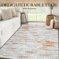 thumbnail image 4 of FairOnly 8'x10' Modern Rugs for Living Room Abstract Washable Stain-Resistant Area Rugs for Dining Room Kitchen Grey Orange Carpet, 4 of 7