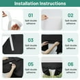 thumbnail image 2 of Lapalife Blackout Door Curtain, Thermal Insulated French Door Curtains for Privacy, Tie up Shades Tricia Door Blind, 1 Panel, 26"x 66", Black, 2 of 8