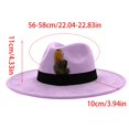 thumbnail image 3 of Womens Western Fedora Hat Wide Brim Cowboy Hat with Feather Accent Suede Style Dress Hat for Western Events Parties and Outfits, 3 of 5
