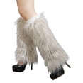 thumbnail image 2 of HNMKIU Women's Soft Winter Leg Warmers Cozy Knitted Boot for Cold Weather Comfort GY1,20CM, 2 of 5