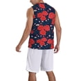 thumbnail image 2 of Honeii Rose Flower print basktball shirt for men and women, Unisex basketball jersey for Theme party-X-Large, 2 of 6
