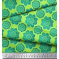 thumbnail image 2 of Soimoi Velvet Fabric Floral Mandala Print Sewing Fabric Yard 58 Inch Wide, 2 of 3