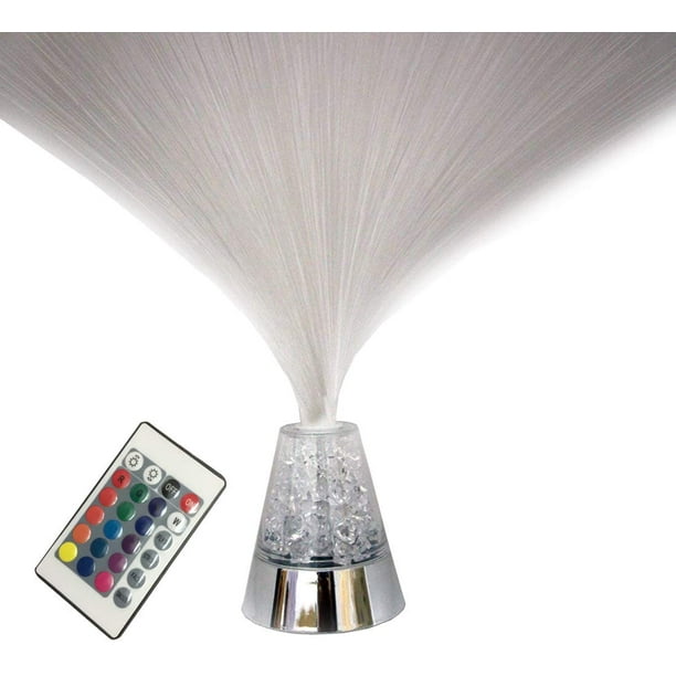 Fiesta de fibra óptica con Control remoto, farol colorido, centro de mesa LED, lámpara de ambiente de Festival cambiante Multicolor
