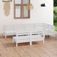 thumbnail image 1 of vidaXL 7 Piece Garden Lounge Set Solid Pinewood White, 1 of 6