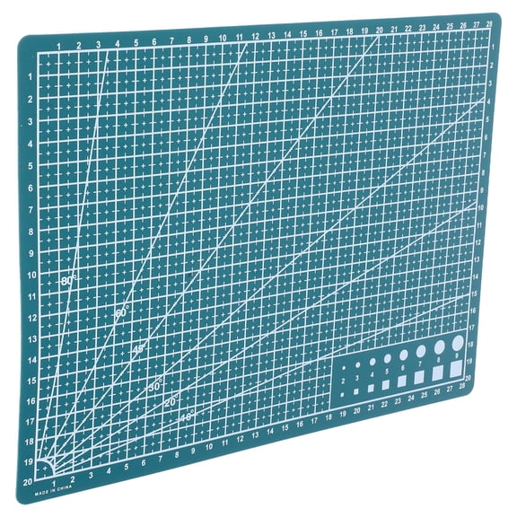 Hemoton Green PP Self-Healing Cutting Mat with Clear Grid for DIY Craft Projects A4 Size