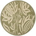 thumbnail image 2 of Safavieh Courtyard Crystal Floral Indoor/Outdoor Area Rug, Olive/Natural, 7'10" x 7'10" Round, 2 of 11