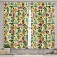 thumbnail image 2 of Ambesonne Vintage Christmas Valance & Curtain, Boho Ethnic Folk, 55"x30", Pale Yellow Multicolor, 2 of 7