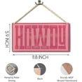 thumbnail image 6 of Howdy Sign, Hot Pink Preppy Howdy Western Wood Signs Wall Hanging, Pink Cowgirl Room Wall Decor, Pink Western Decor, Western Home Living Room Decor, 11.8X5.9 Inch Wall Pediments, 6 of 6