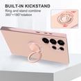 thumbnail image 4 of for Samsung Galaxy S23 Ultra Case with Ring Stand [360° Rotatable Ring Holder Magnetic Kickstand] [Soft Microfiber Lining] TPU Shockproof Protective Phone Cases for Samsung Galaxy S23 Ultra Pink, 4 of 13