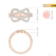 thumbnail image 4 of ANGARA IGI Certified Lab Grown 1.08 Ct Diamond Infinity Knot Ring for Women in 14K Rose Gold (Size-1.6mm| Color-F-G| Clarity-VS) | April Birthstone, Anniversary, Jewelry Gift for Women | Diamond Ring, 4 of 7