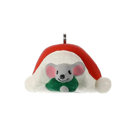 Hallmark Keepsake Mini Christmas 2019 Year Dated A A Creature was Stirring Mouse with Santa Hat Miniature (Best Dirty Santa Gift 2019)