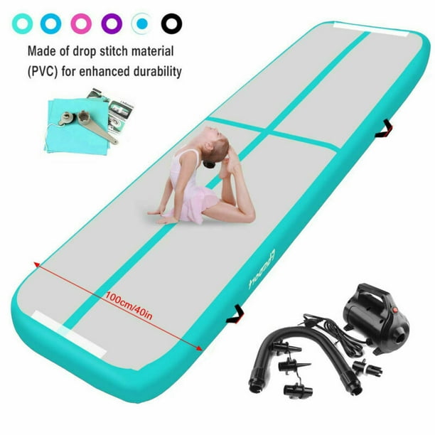 FBSPORT 6m/19.68ft Green air Track Tumbling mat Inflatable Gymnastics
