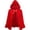 Watermelon Red, variant on Classic Velvet Hooded Cape for Women, Short Hooded Cloak with Tie Closure, Medieval Fairytale Halloween Cosplay Costume Cape for Party
