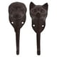 thumbnail image 1 of 2 ganchos decorativos vintage de hierro fundido con forma de perro y gato para colgar en la pared, 1 of 7