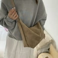 thumbnail image 2 of Handbags for Women, Leather Shoulder Bag For Women Solid Color Simple Commuting Bag (Khaki), 2 of 4