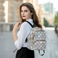 thumbnail image 6 of FORMRS Mini Backpack Purse for Women Quilted Travel Daypack Casual Shoulder Bag, Light Blue Shimmering Pattern, 6 of 7