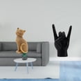 thumbnail image 2 of Estatua De Gato, Figura Decorativa De Resina, Adorno Coleccionable, Escultura Animal Para Entrada, Estantería, Sala De Estar, Dormitorio, Estatua De Gesto De Mano De Roca, Letrero,, 2 of 8