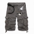 thumbnail image 4 of NIEWTR Men's Cargo Shorts Elastic Waist Relaxed Fit Cotton Casual Outdoor Lightweight Work Shorts Multi-Pockets(Grey,29), 4 of 4