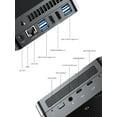 thumbnail image 2 of MINISFORUM UM690 Mini PC AMD Ryzen 9 6900HX 4.9GHz 32GB RAM 512GB SSD Windows 11 Dual Wifi Support 8K Desktop Tower Computer, 2 of 7