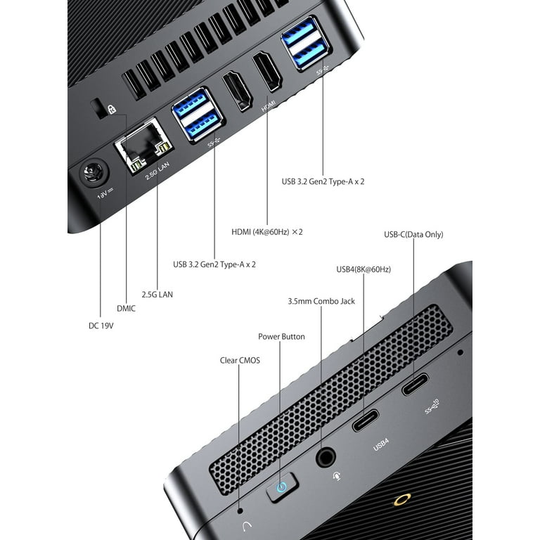 MINISFORUM UM690 Mini PC AMD Ryzen 9 6900HX 4.9GHz 16GB RAM 512GB SSD  Windows 11 Dual Wifi Support 8K Desktop Tower Computer 