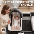 thumbnail image 4 of AILEEKISS 3-in-1 Foldable Baby Playard with Bassinet and Changing Table for Newborn, Dark Grey, 4 of 10