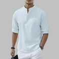 thumbnail image 6 of XFHLMJFF Mens Shirts Casual Trendy Summer Vacation Beach Fashion Spring Autumn Fashion Solid Color Long Sleeve Top Stylish Blouse, 6 of 6