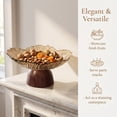 thumbnail image 4 of DimyFew Pedestal Fruit Bowl Footed Fruit Bowl Decorative Kitchen Fruit Tray Multifunctional Vegetable Holder Elegant PET Material Suitable for Gift Giving Hom gold, 4 of 8