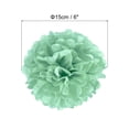 thumbnail image 2 of Uxcell Pom Poms de Papel Flores Bola de Papel para Decoración de Fondo de Fiesta Verde Menta 6", 2 of 7