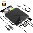 thumbnail image 2 of 7 in 1 External Bluray Drive 4k USB 3.0 CD DVD +/-RW Bluray Burner 3D BD Player with SD/TF Ports Compatible with Windows MacOS, 2 of 7
